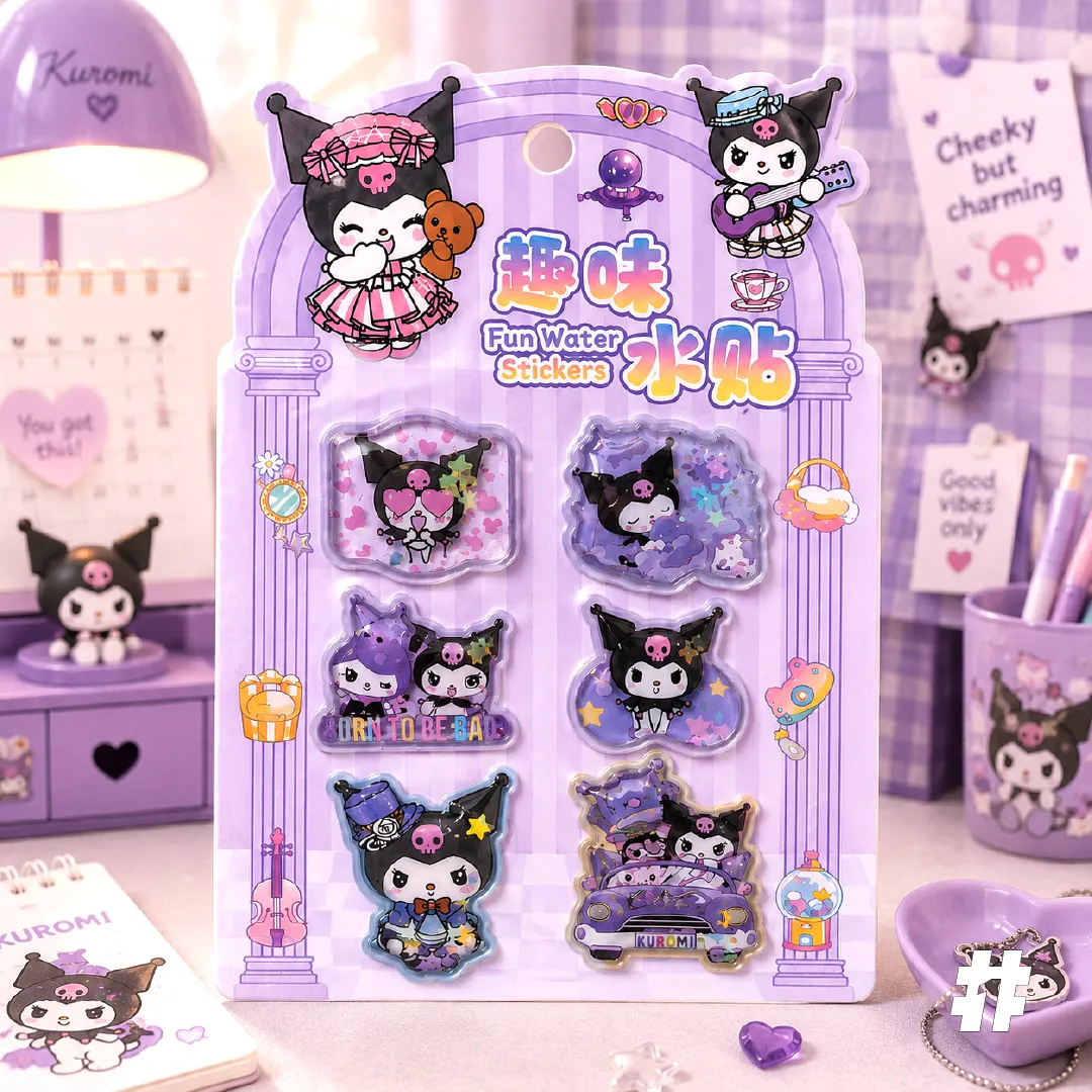 Kuromi Water Stickers